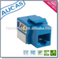 Aucas cat6 utp 90 degree keystone jack / systimax rj45 UTP modular jack / 8P8C tooless with cable holder connector plug